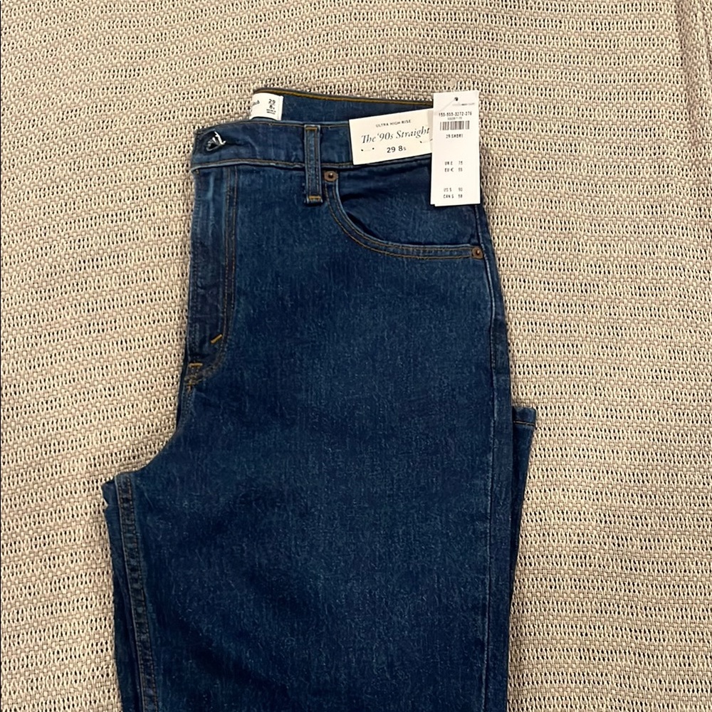 Abercrombie & Fitch Women’s Straight Leg Jeans - Dark Blue